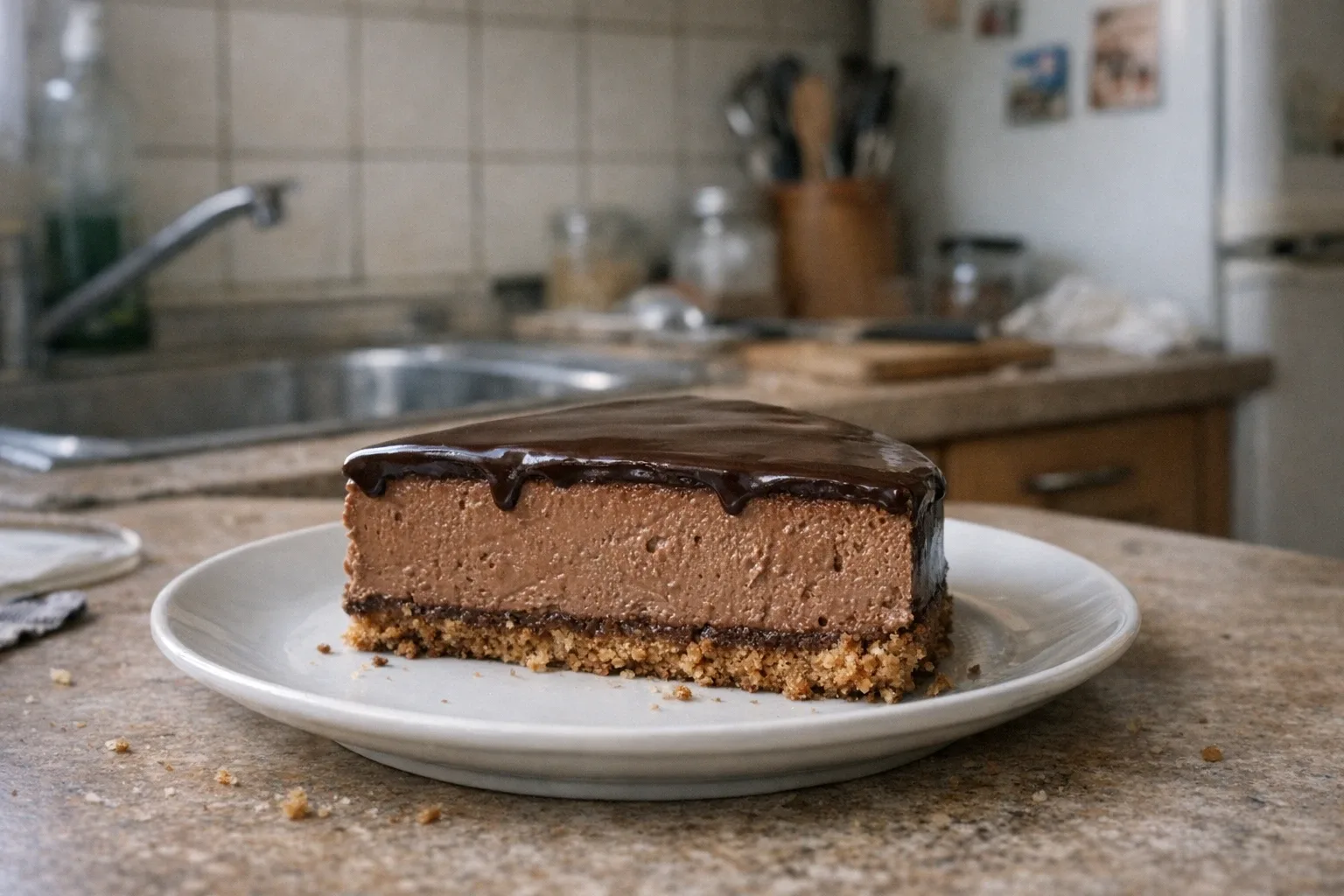 Cheesecake cu ciocolată fără coacere