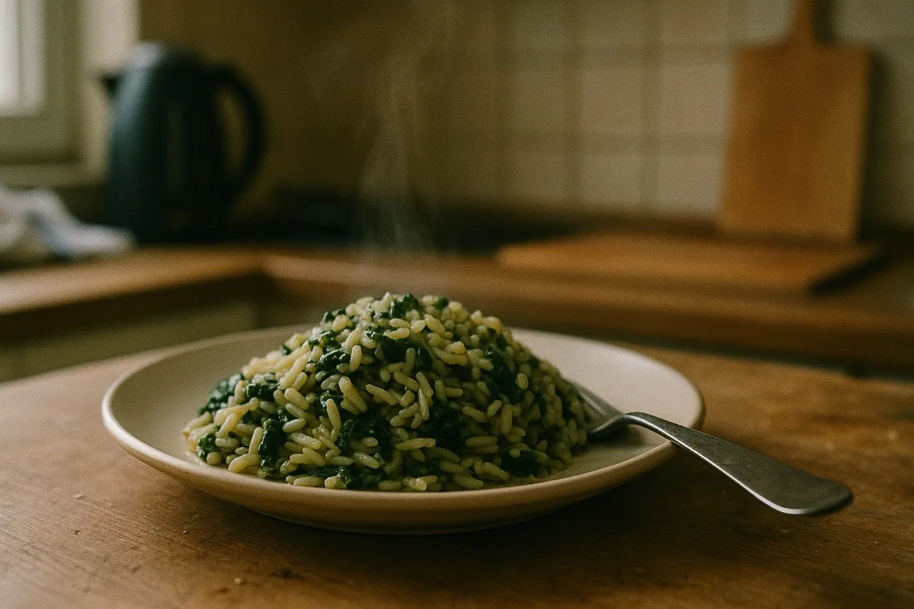 Risotto cremos cu spanac
