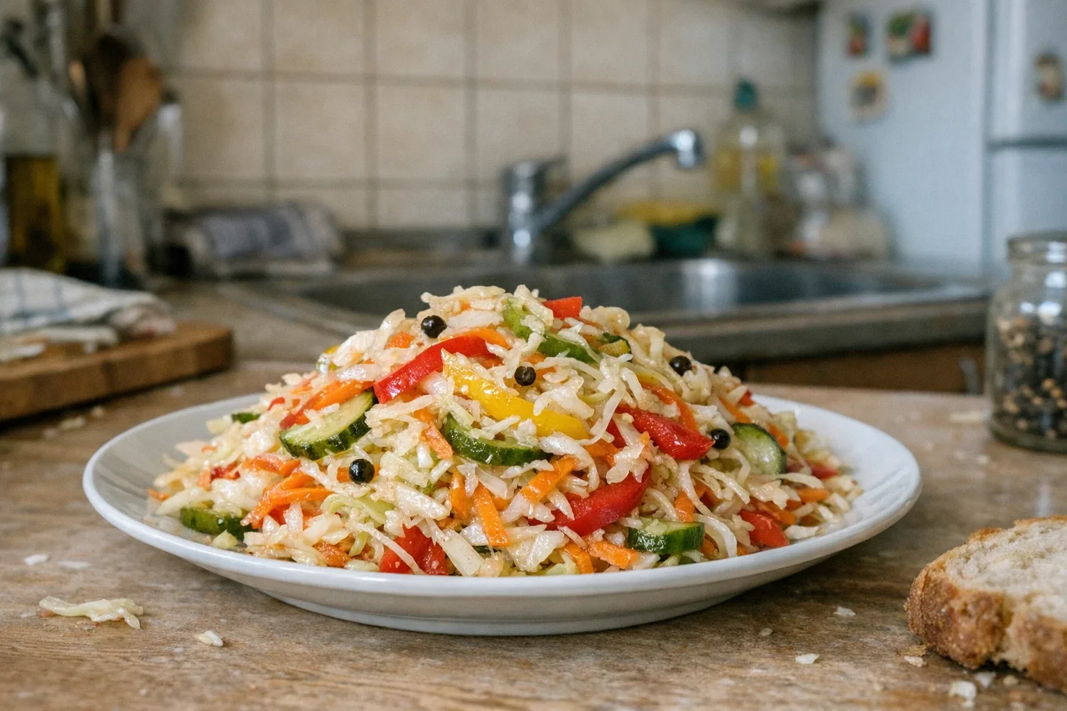 Salată asortată crocantă pentru iarnă (fără sterilizare)