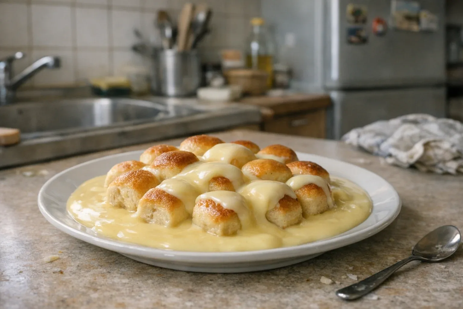 Bucte mici cu cremă de vanilie