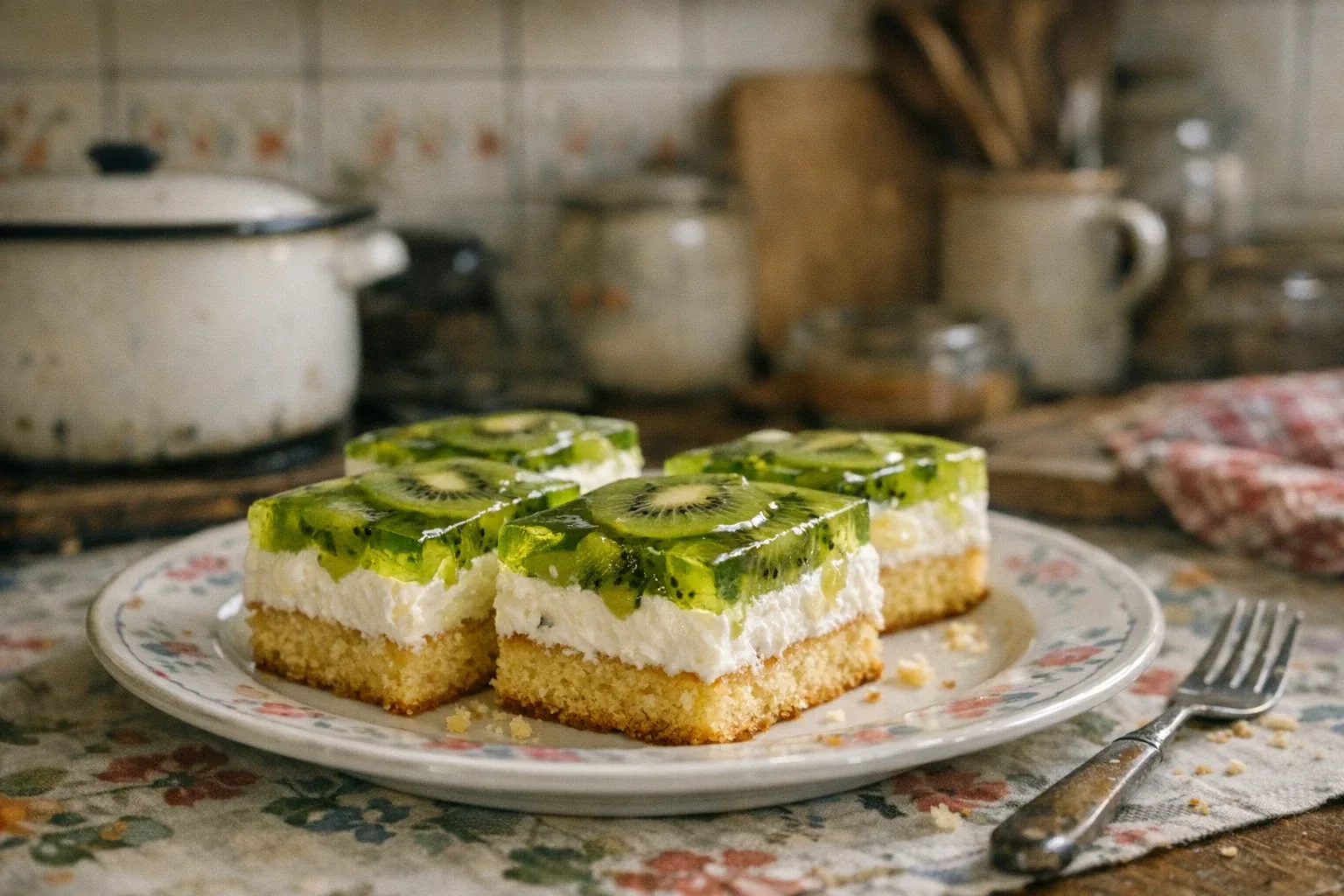 Prăjitură cu kiwi
