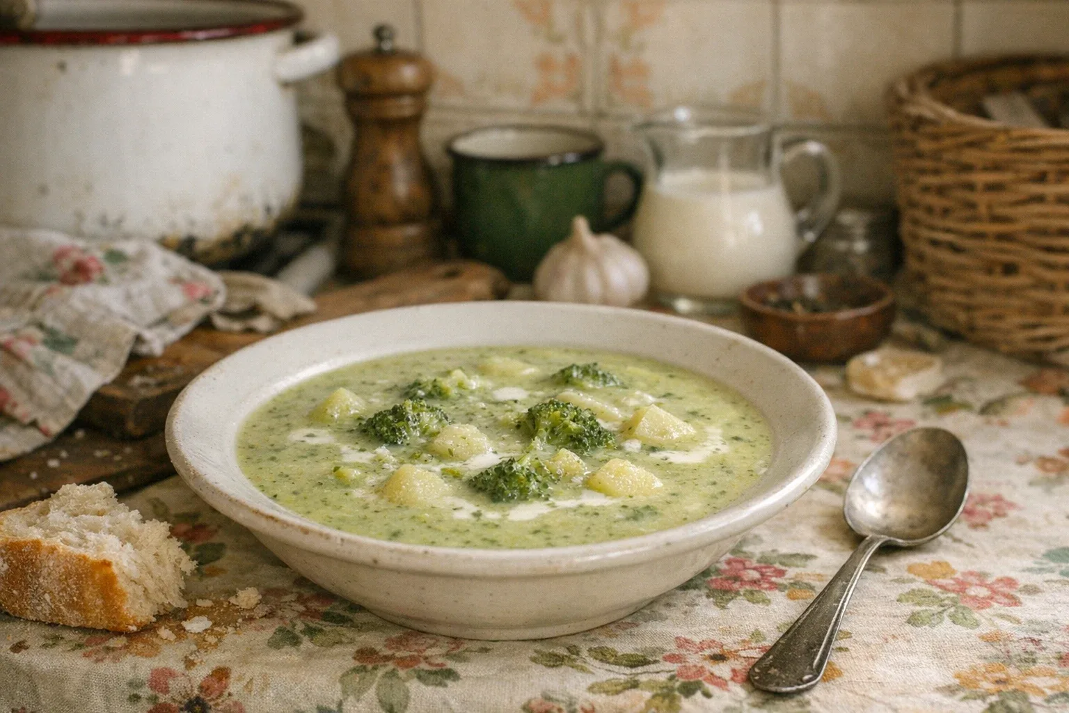 Supă cremă de broccoli