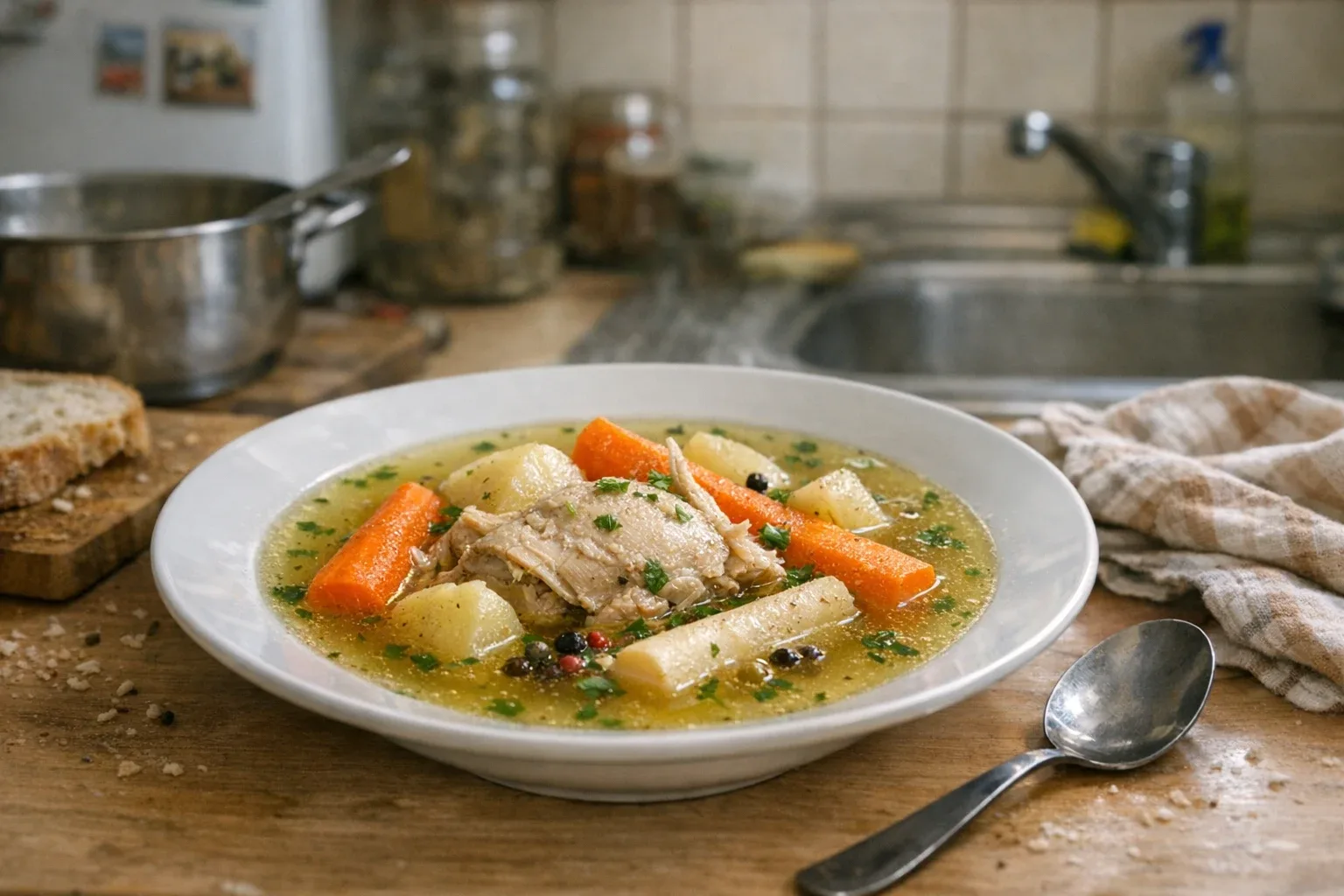 Supă limpede de găină, ca la carte
