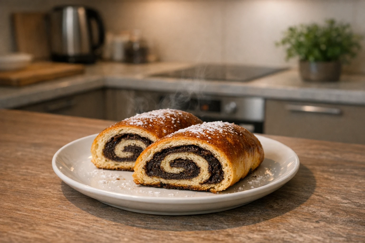 Cozonac rulat cu cacao