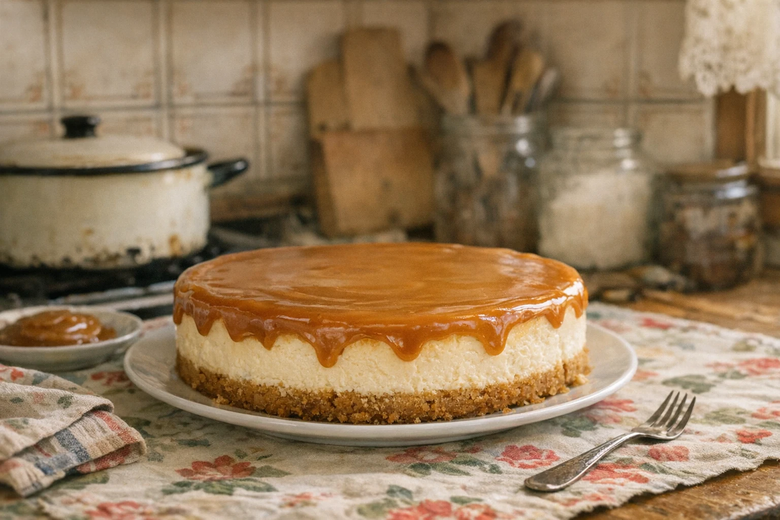 Cheesecake cu caramel