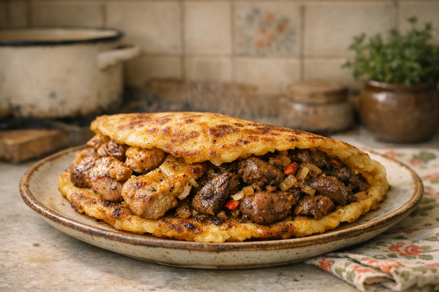Deliciu în plăcintă de cartofi
