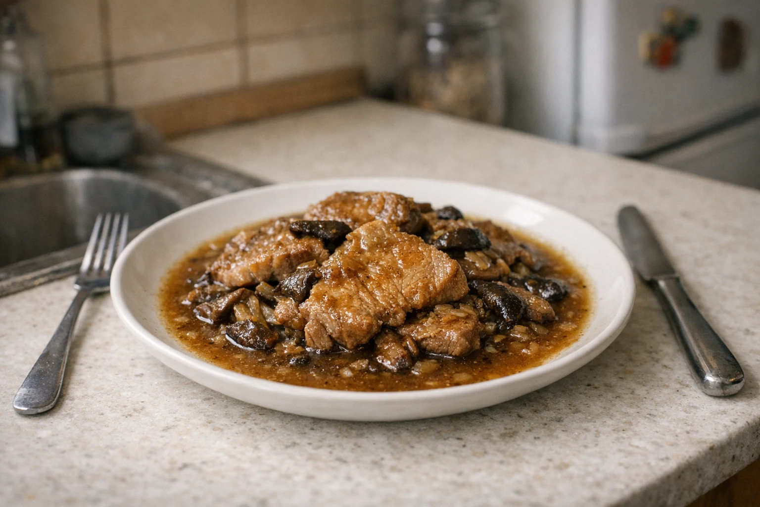 Carne de porc cu hribi