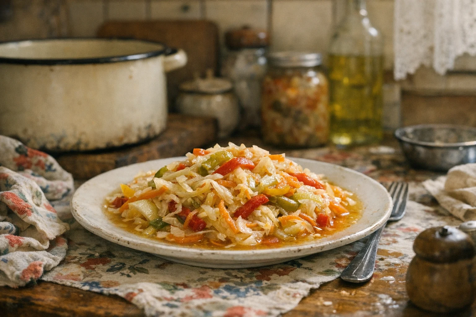 Salată de legume în ulei pentru iarnă