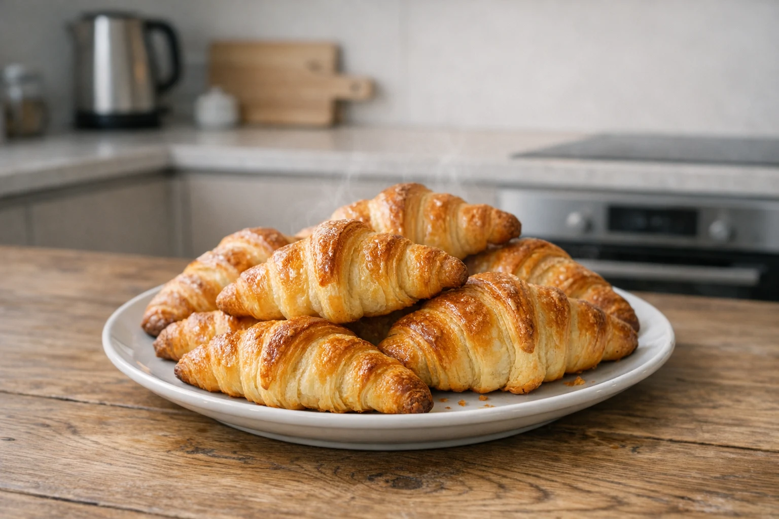 Croissante de casă cu unt