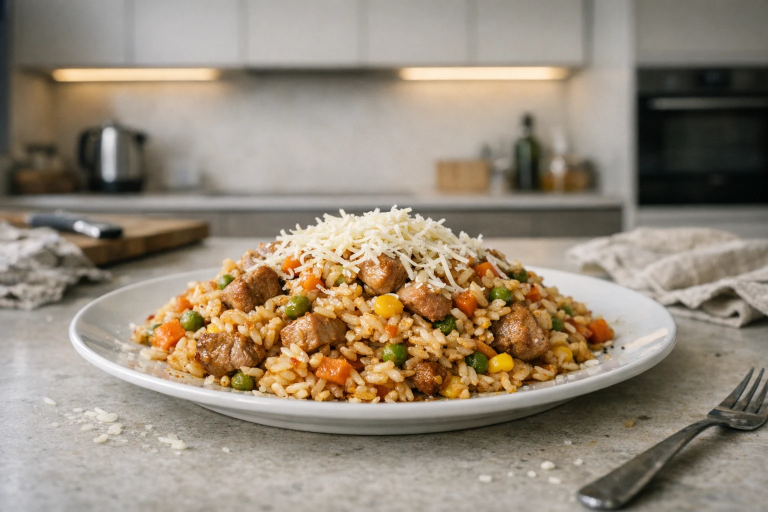 Pilaf cu carne de porc