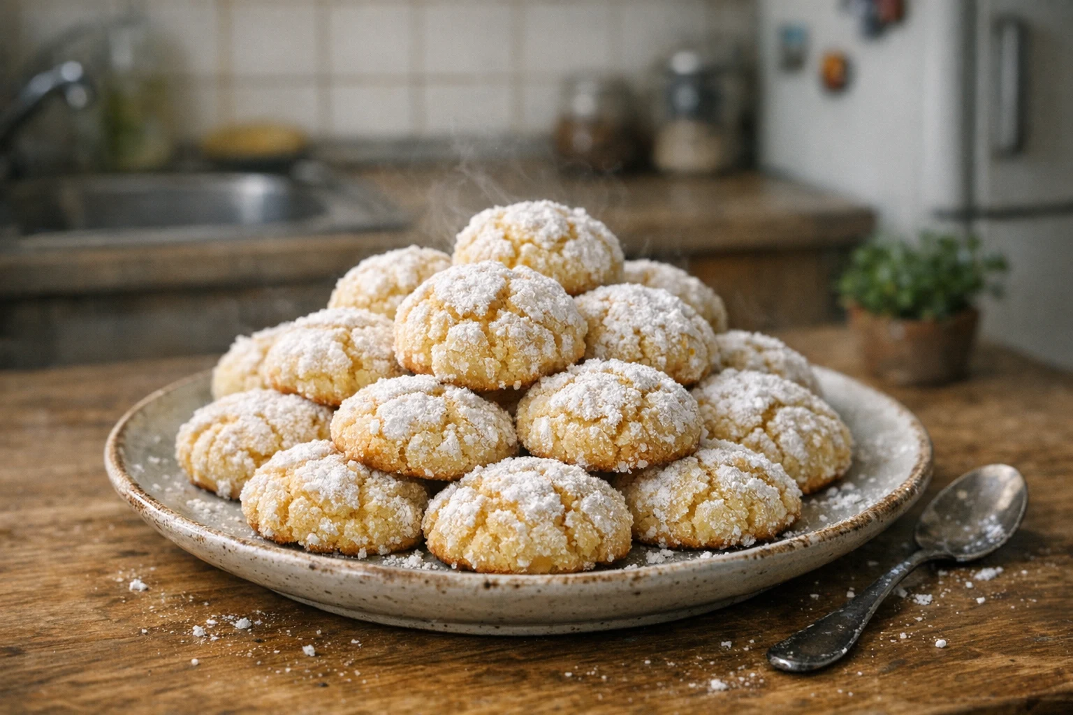 Crinkles cu cocos și portocală