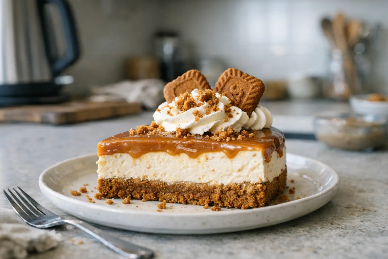 Cheesecake fără coacere cu biscuiți Lotus