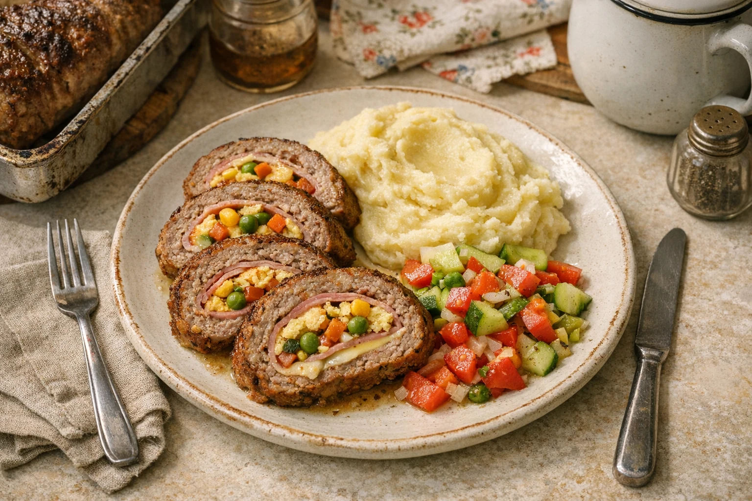 Ruladă din carne tocată