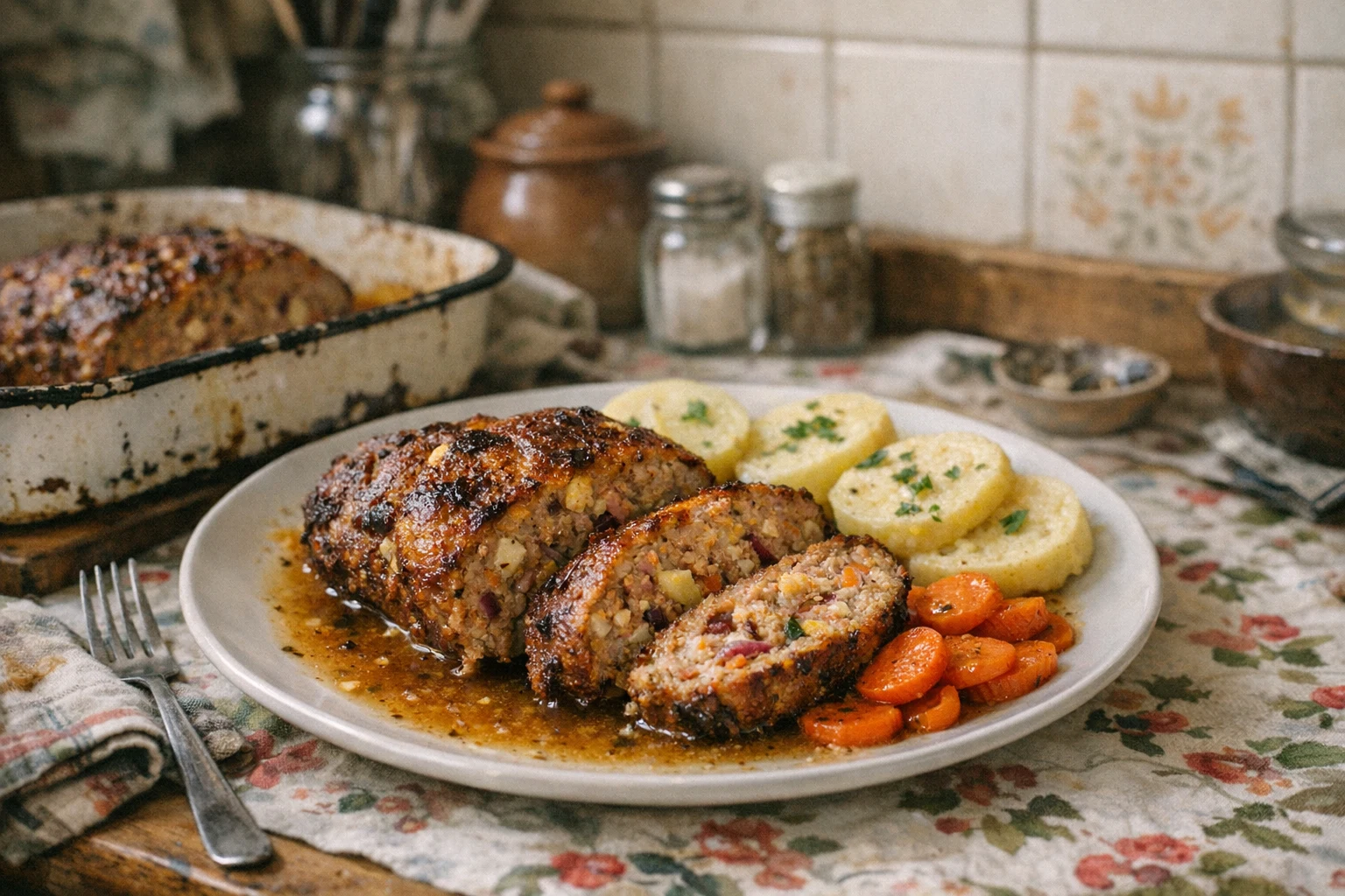 Ruladă de carne tocată la cuptor