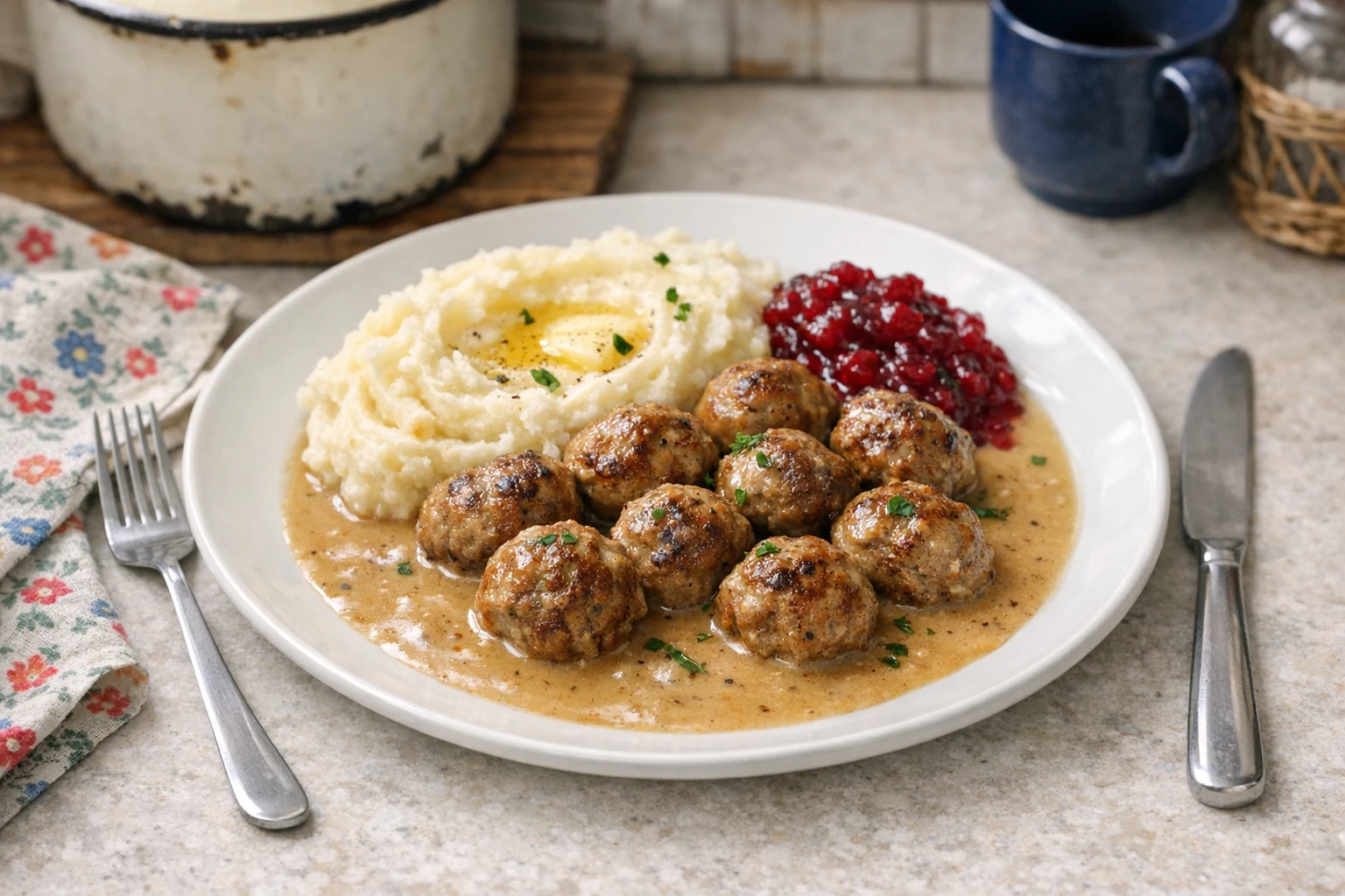 Köttbullar suedeze (chifteluțe din carne)