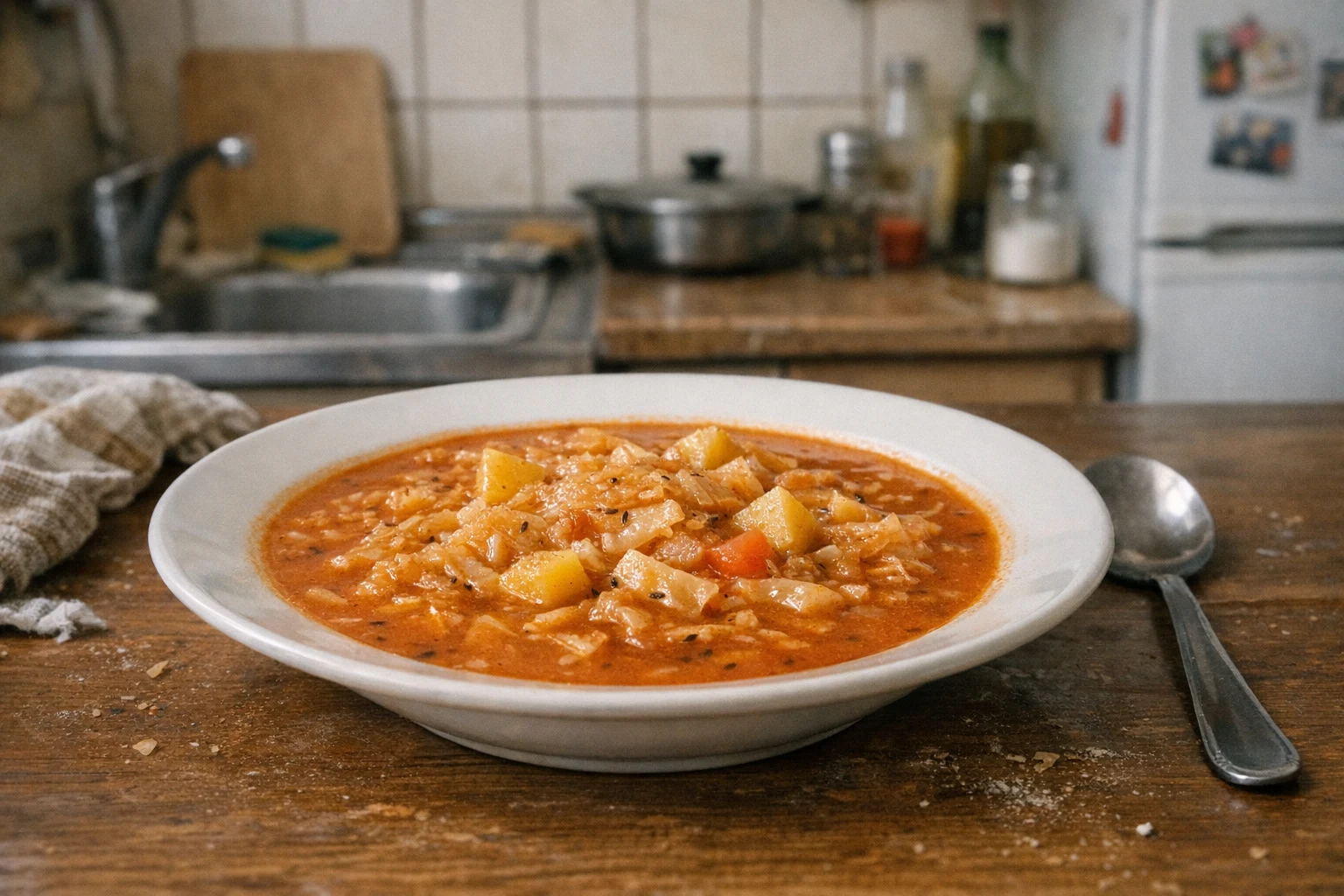 Ciorbă de varză cu pastă de tomate