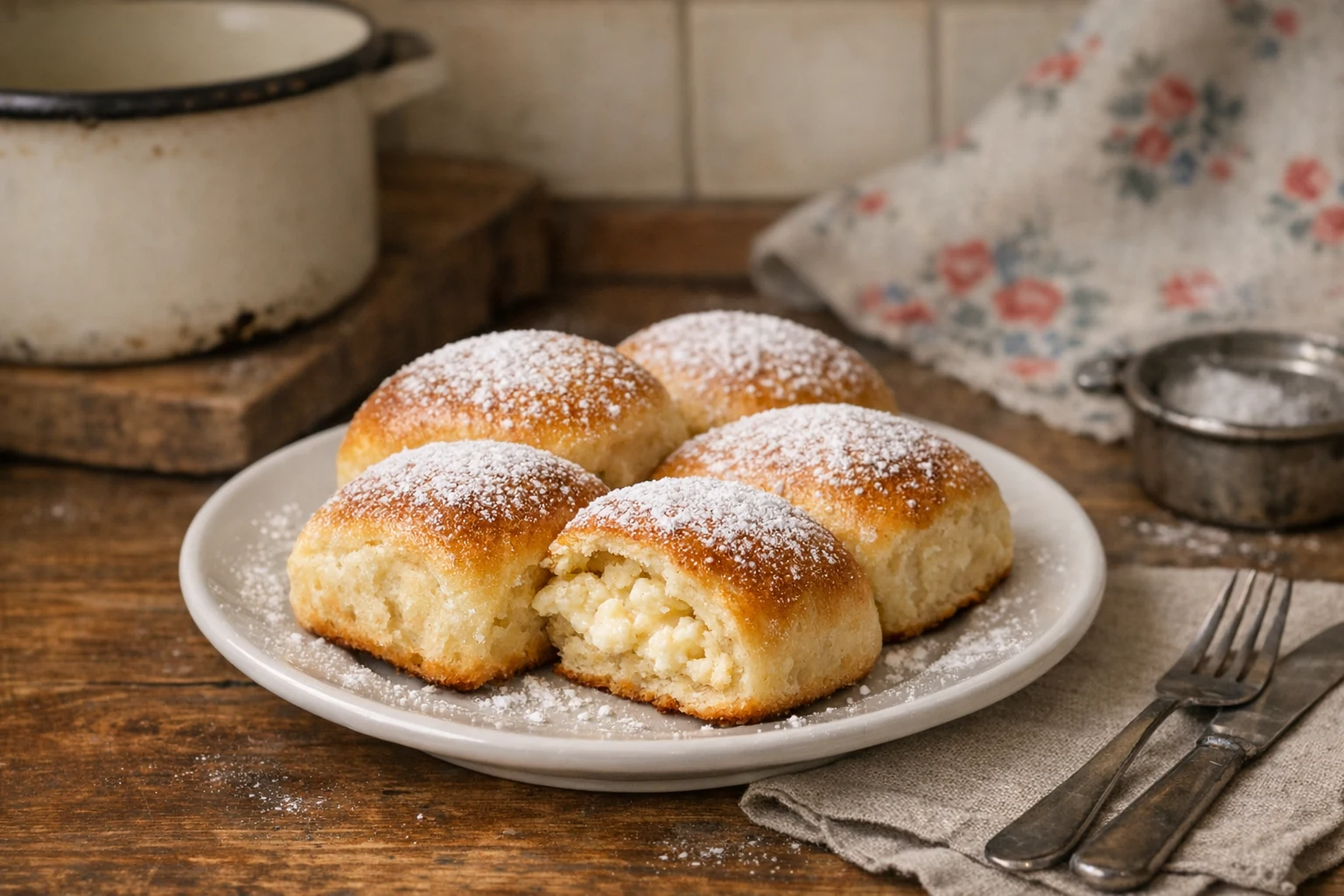 Chifle dulci pufoase la cuptor