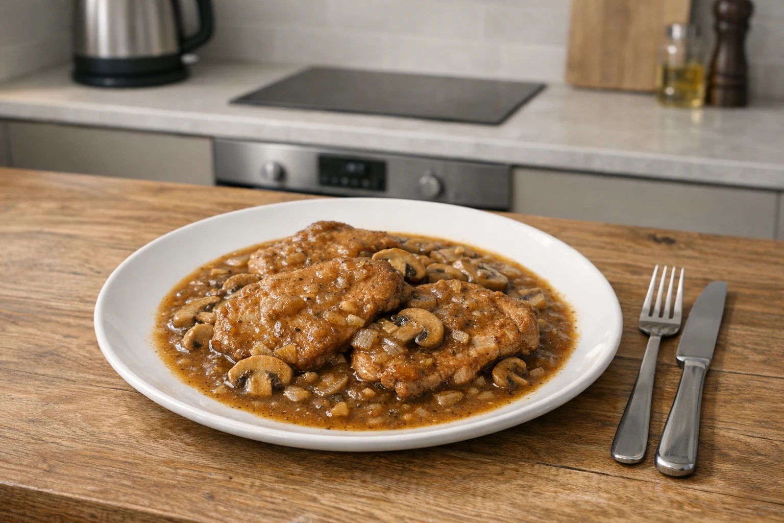 Carne de porc cu ciuperci