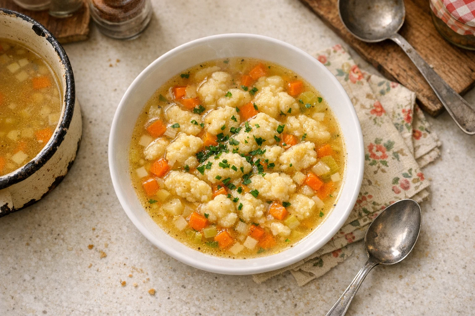 Supă de legume cu găluște de griș